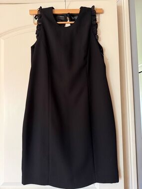 Liz Claiborne Classic Black Sleeveless Dress with Ruffle Straps
